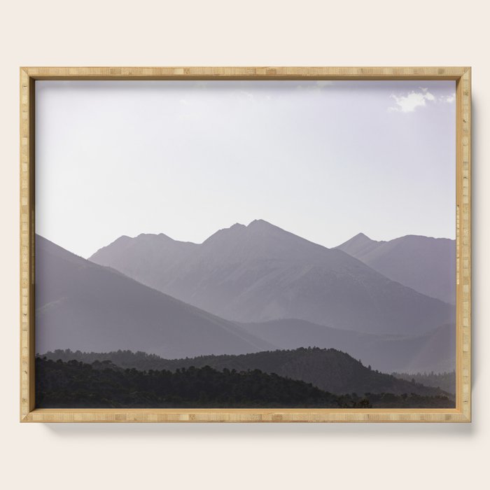 Rocky Mountain Sunset - Colorado Nature Photography Serving Tray Gallery Image 1