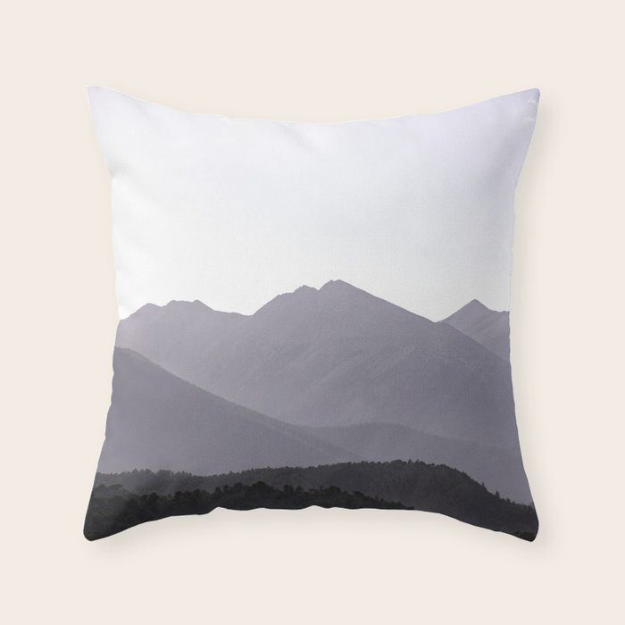 Rocky Mountain Sunset - Colorado Nature Photography Throw Pillow Gallery Image 1