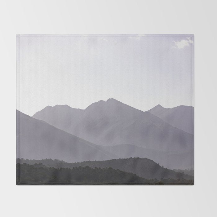 Rocky Mountain Sunset - Colorado Nature Photography Throw Blanket Gallery Image 2