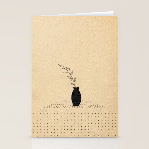 Vase and plant Stationery Card Gallery Image 2