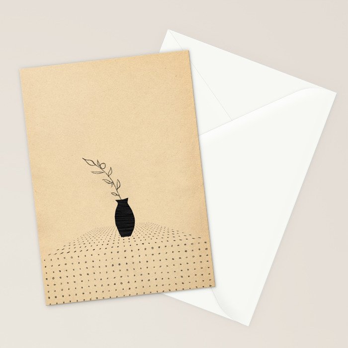 Vase and plant Stationery Card Gallery Image 2