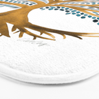 Tree of Life Watercolor - Ochre & Teal Bath Mat Gallery Image 3