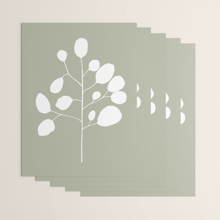 Large Eucalyptus (Linen Sage) Wrapping Paper Gallery Image 3