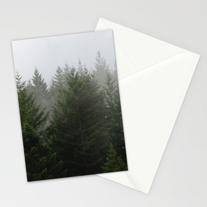 Foggy Trees Pacific Northwest Stationery Card Gallery Image 2