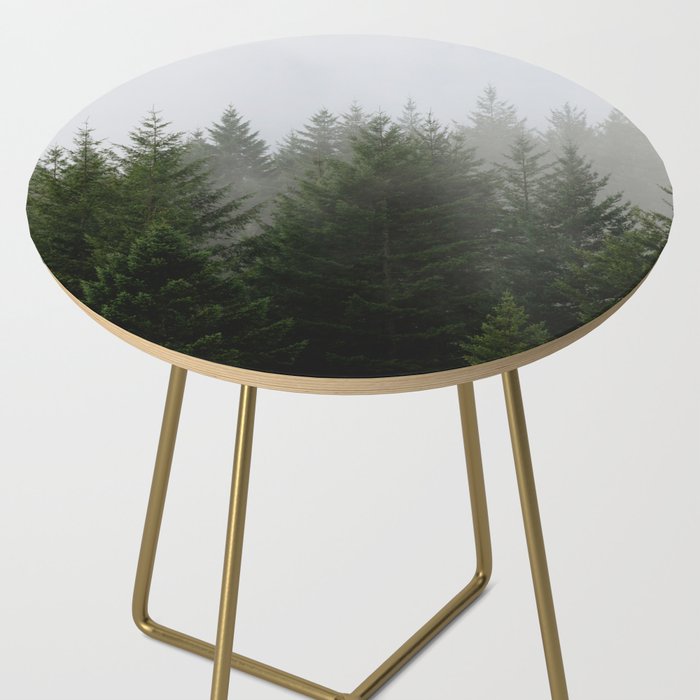 Foggy Trees Pacific Northwest Side Table Gallery Image 2