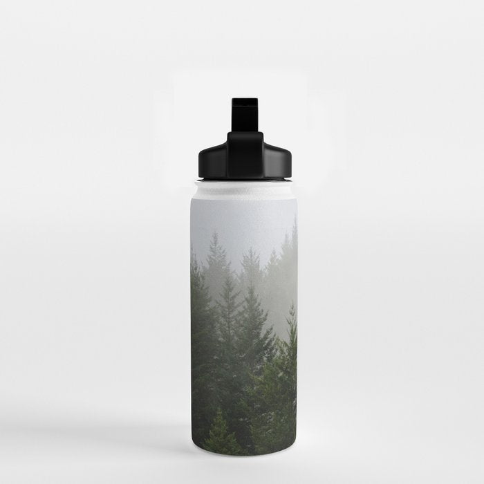 Foggy Trees Pacific Northwest Water Bottle Gallery Image 2