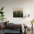 Foggy Trees Pacific Northwest Wood Wall Art Gallery Image 2