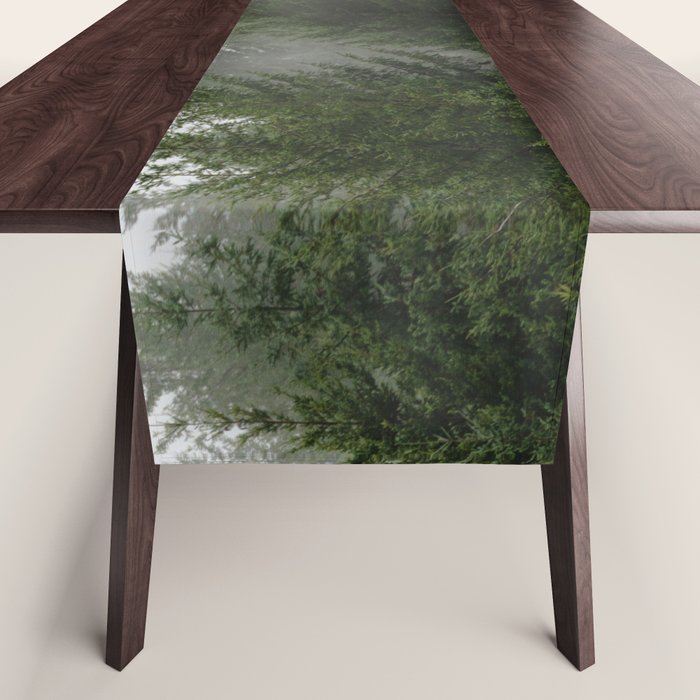 Foggy Trees Pacific Northwest Table Runner Gallery Image 1