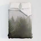 Foggy Trees Pacific Northwest Duvet Cover Gallery Image 6