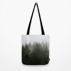 Foggy Trees Pacific Northwest Tote Bag Gallery Image 2