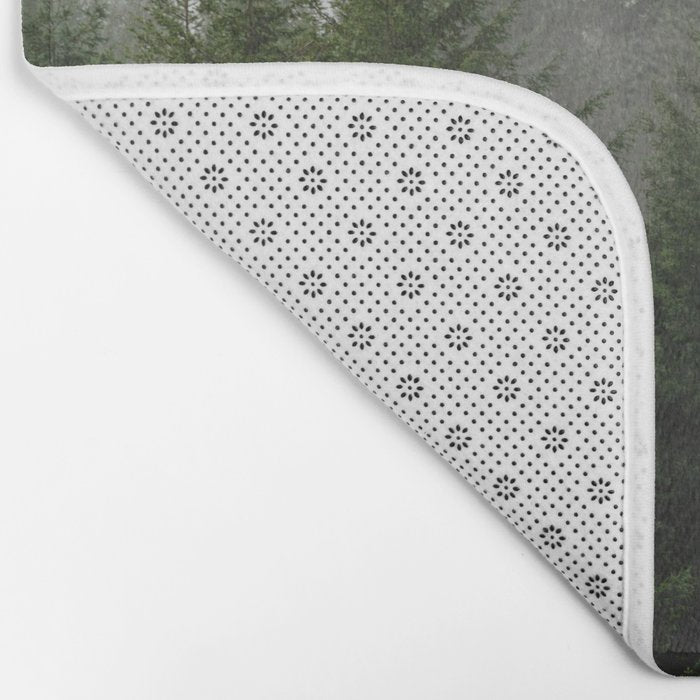 Foggy Trees Pacific Northwest Bath Mat Gallery Image 2