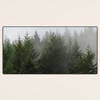 Foggy Trees Pacific Northwest Desk Mat Gallery Image 3