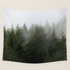 Foggy Trees Pacific Northwest Wall Tapestry Gallery Image 4