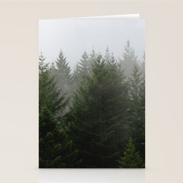 Foggy Trees Pacific Northwest Stationery Card Gallery Image 2