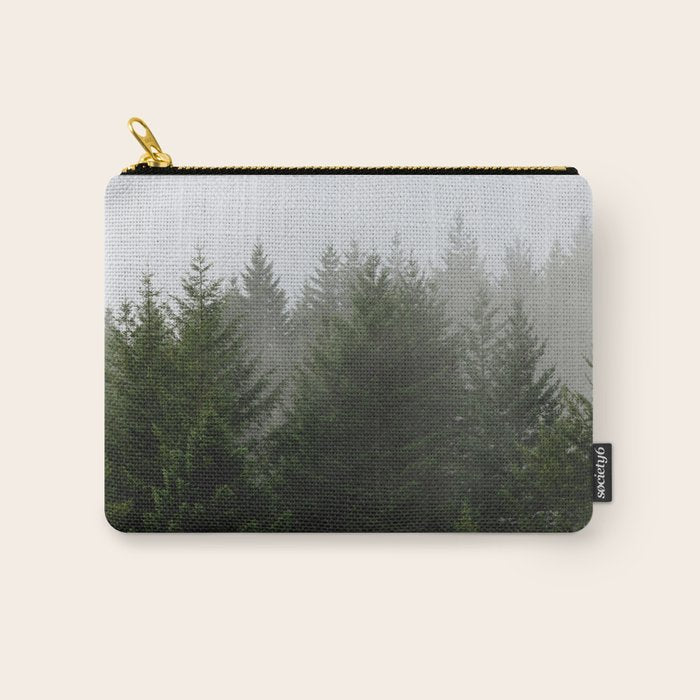 Foggy Trees Pacific Northwest Carry All Pouch Gallery Image 1