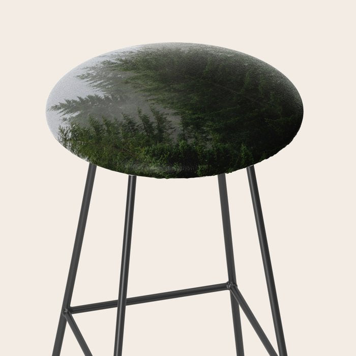 Foggy Trees Pacific Northwest Stool Gallery Image 2
