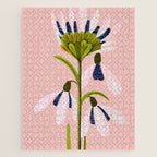 Snowdrop Trio on Blush Pink Jigsaw Puzzle Gallery Image 1