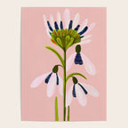 Snowdrop Trio on Blush Pink Poster Gallery Image 4