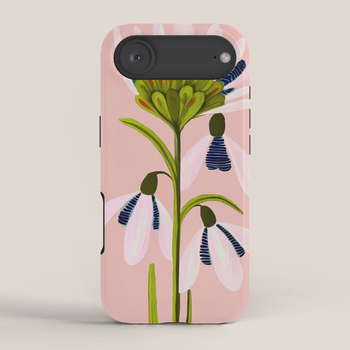 Snowdrop Trio on Blush Pink iPhone Case Gallery Image 2