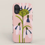 Snowdrop Trio on Blush Pink iPhone Case Gallery Image 1