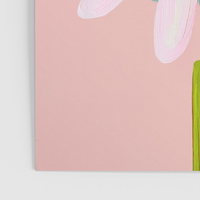 Snowdrop Trio on Blush Pink Poster Gallery Image 3