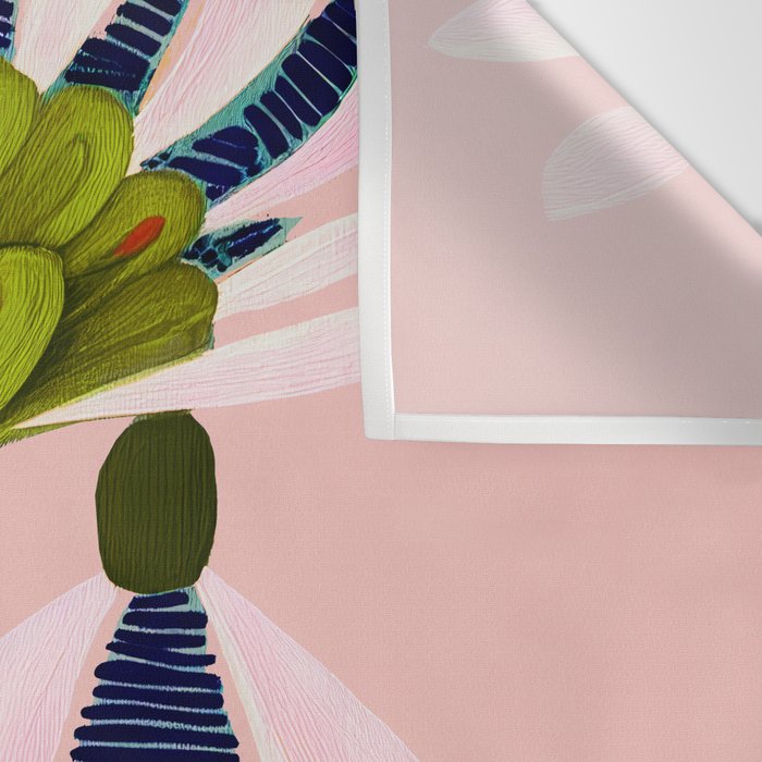 Snowdrop Trio on Blush Pink Wall Tapestry Gallery Image 3