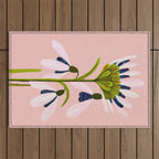 Snowdrop Trio on Blush Pink Outdoor Rug Gallery Image 1