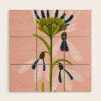 Snowdrop Trio on Blush Pink Wood Wall Art Gallery Image 1