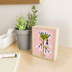Snowdrop Trio on Blush Pink Mini Art Print Gallery Image 2