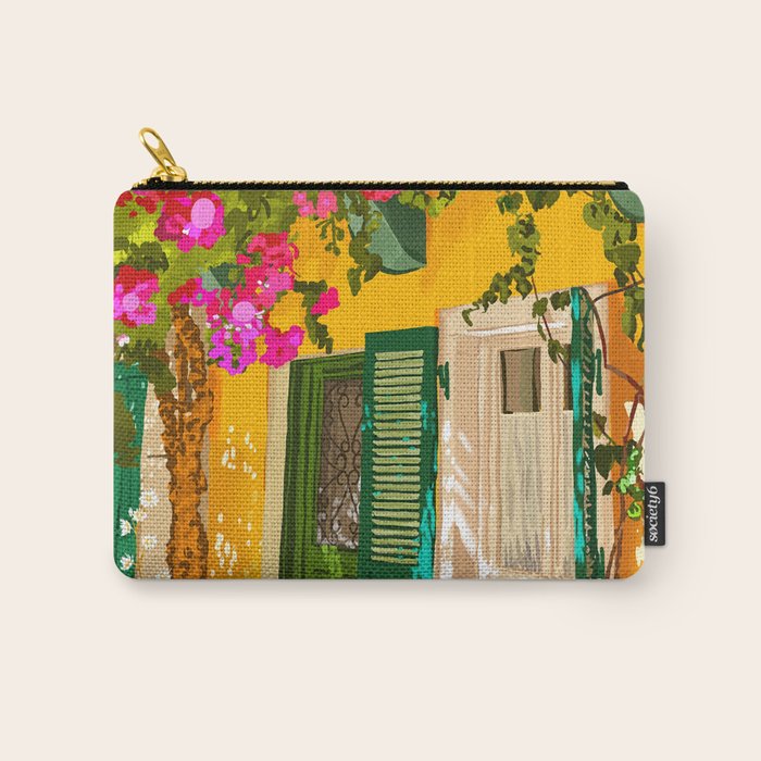 Living in the Sunshine. Always. | Summer Exotic Travel Architecture | Italy Sicily Boho Buildings Carry All Pouch Gallery Image 1
