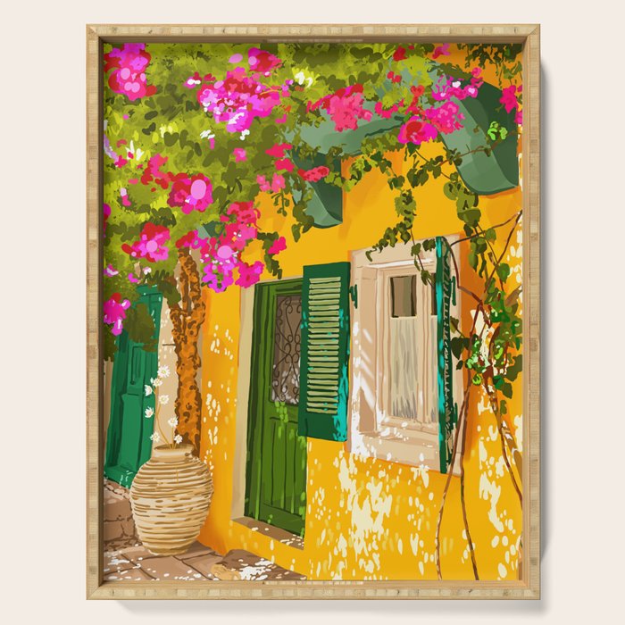 Living in the Sunshine. Always. | Summer Exotic Travel Architecture | Italy Sicily Boho Buildings Serving Tray Gallery Image 1
