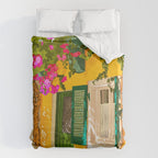 Living in the Sunshine. Always. | Summer Exotic Travel Architecture | Italy Sicily Boho Buildings Duvet Cover Gallery Image 6