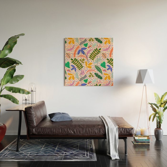 Colorful Plants  Wood Wall Art Gallery Image 2