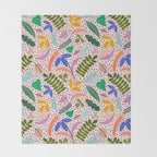 Colorful Plants  Throw Blanket Gallery Image 2
