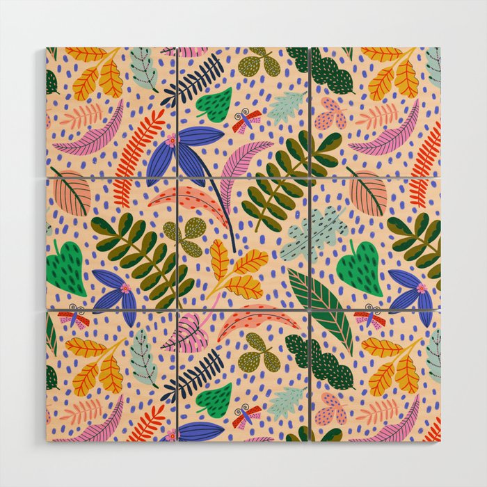 Colorful Plants  Wood Wall Art Gallery Image 1