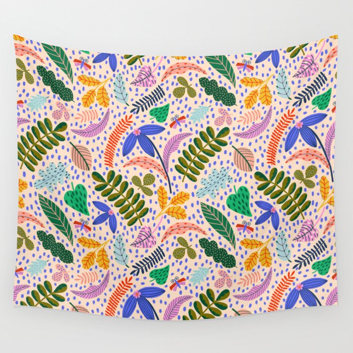 Colorful Plants  Wall Tapestry Gallery Image 4