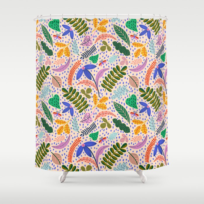 Colorful Plants  Shower Curtain Gallery Image 1