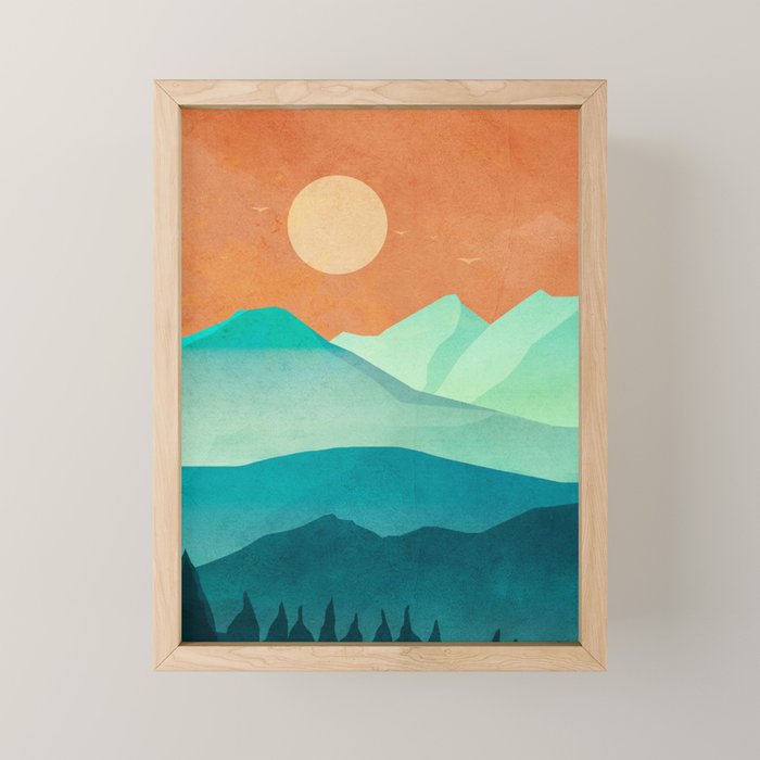 Morning Mountain Mist 2 Mini Art Print Gallery Image 1