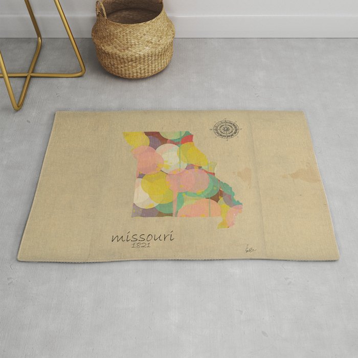 Missouri state map  Rug Gallery Image 1