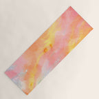 Abundance - abstract pink marbling painting Yoga Mat Gallery Image 1