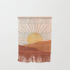 Abstract terracotta landscape, sun and desert, sunrise #1 Wall Hanging Gallery Image 1