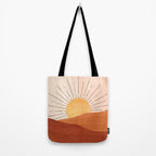 Abstract terracotta landscape, sun and desert, sunrise #1 Tote Bag Gallery Image 2