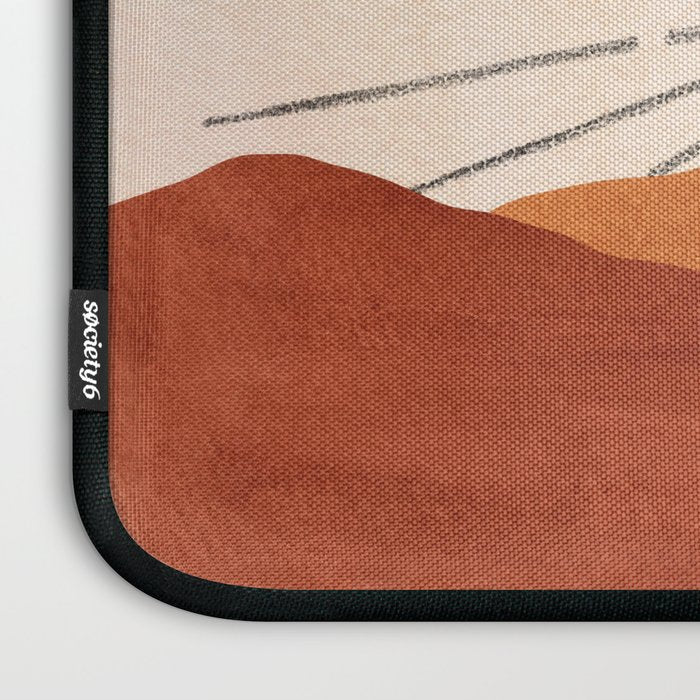 Abstract terracotta landscape, sun and desert, sunrise #1 Laptop Sleeve Gallery Image 3