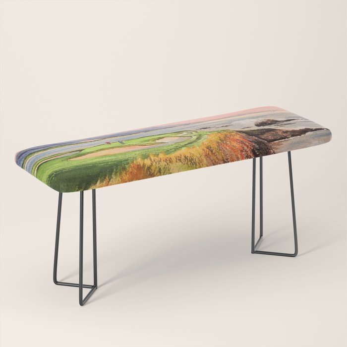 Pebble Beach Golf Course 7th Hole Bench Gallery Image 1