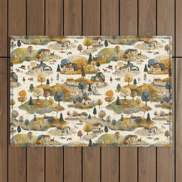 Cozy Heirloom Countryside Charm Outdoor Rug Gallery Image 1