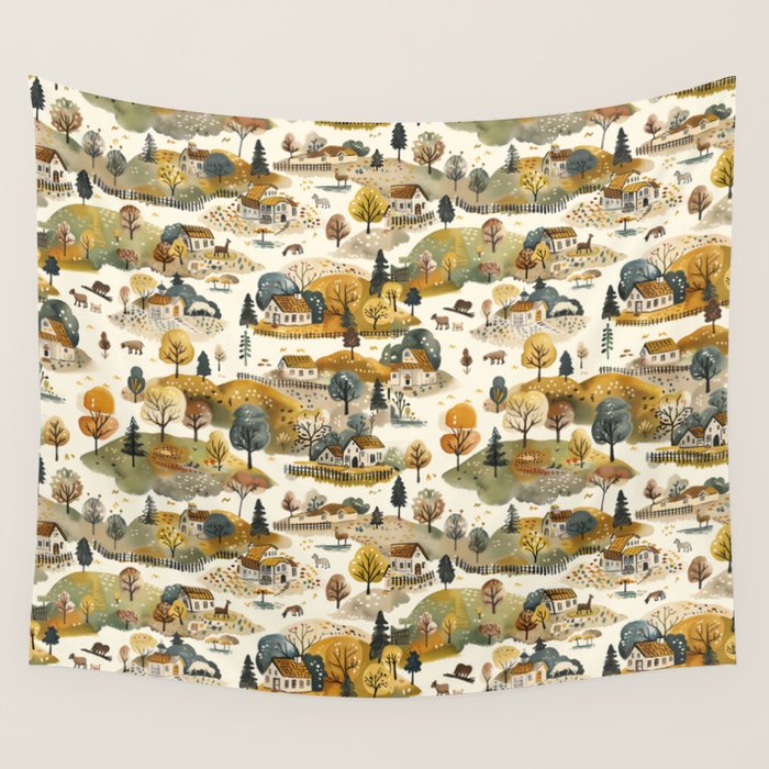 Cozy Heirloom Countryside Charm Wall Tapestry Gallery Image 4