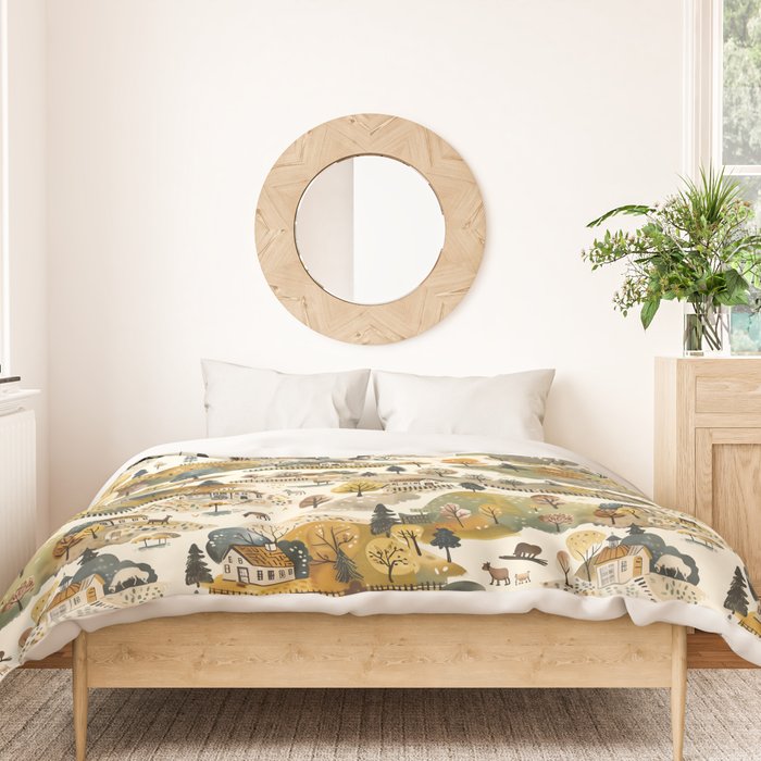 Cozy Heirloom Countryside Charm Duvet Cover Gallery Image 3