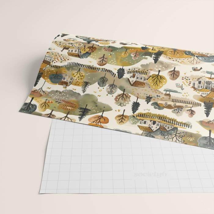 Cozy Heirloom Countryside Charm Wrapping Paper Gallery Image 2