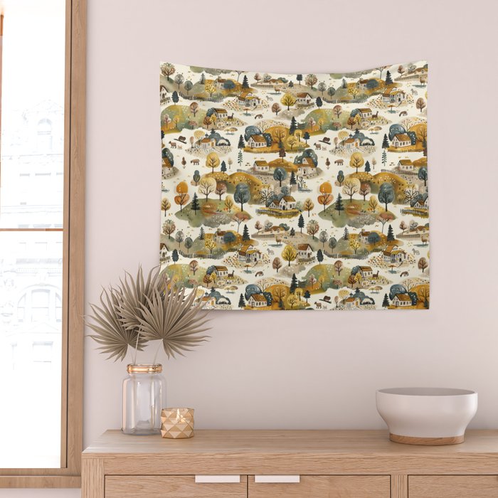 Cozy Heirloom Countryside Charm Wall Tapestry Gallery Image 2