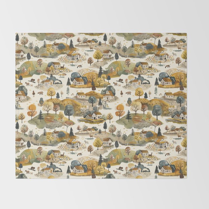 Cozy Heirloom Countryside Charm Throw Blanket Gallery Image 2